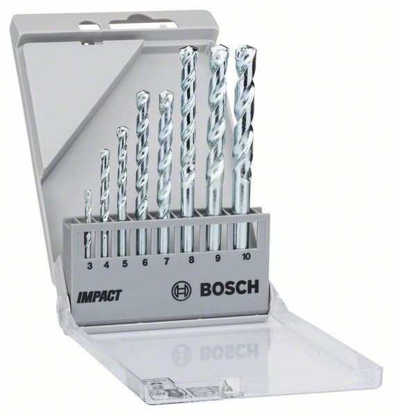 Bosch Set di punte per calcestruzzo - 8 pezzi, da 3 a 10 mm